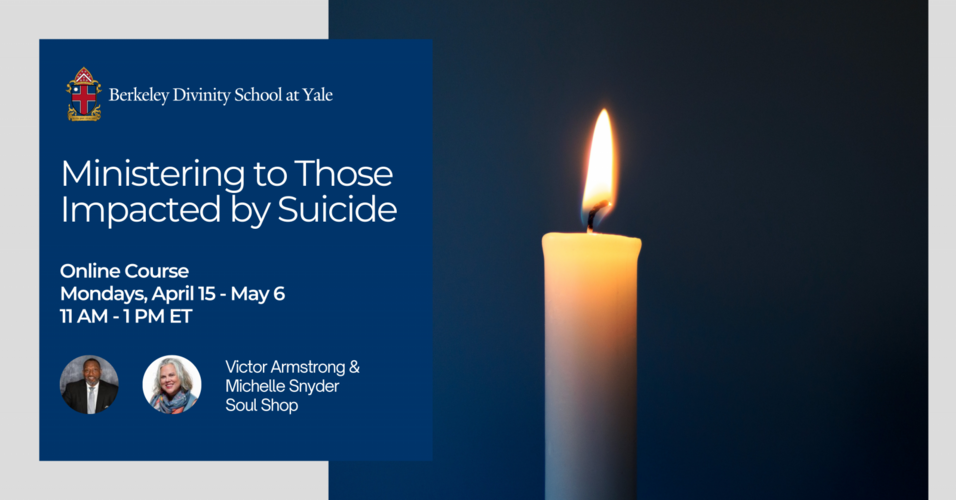 Ministering to those impacted by suicide poster with picture of candle