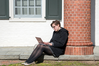 Student studying