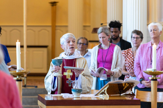 Bishop Mary presiding