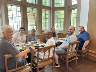 Fellows at a table