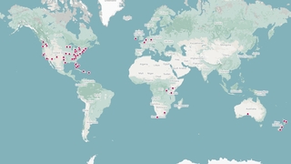 Map of where fellows have come from