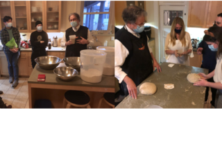 Students baking bread
